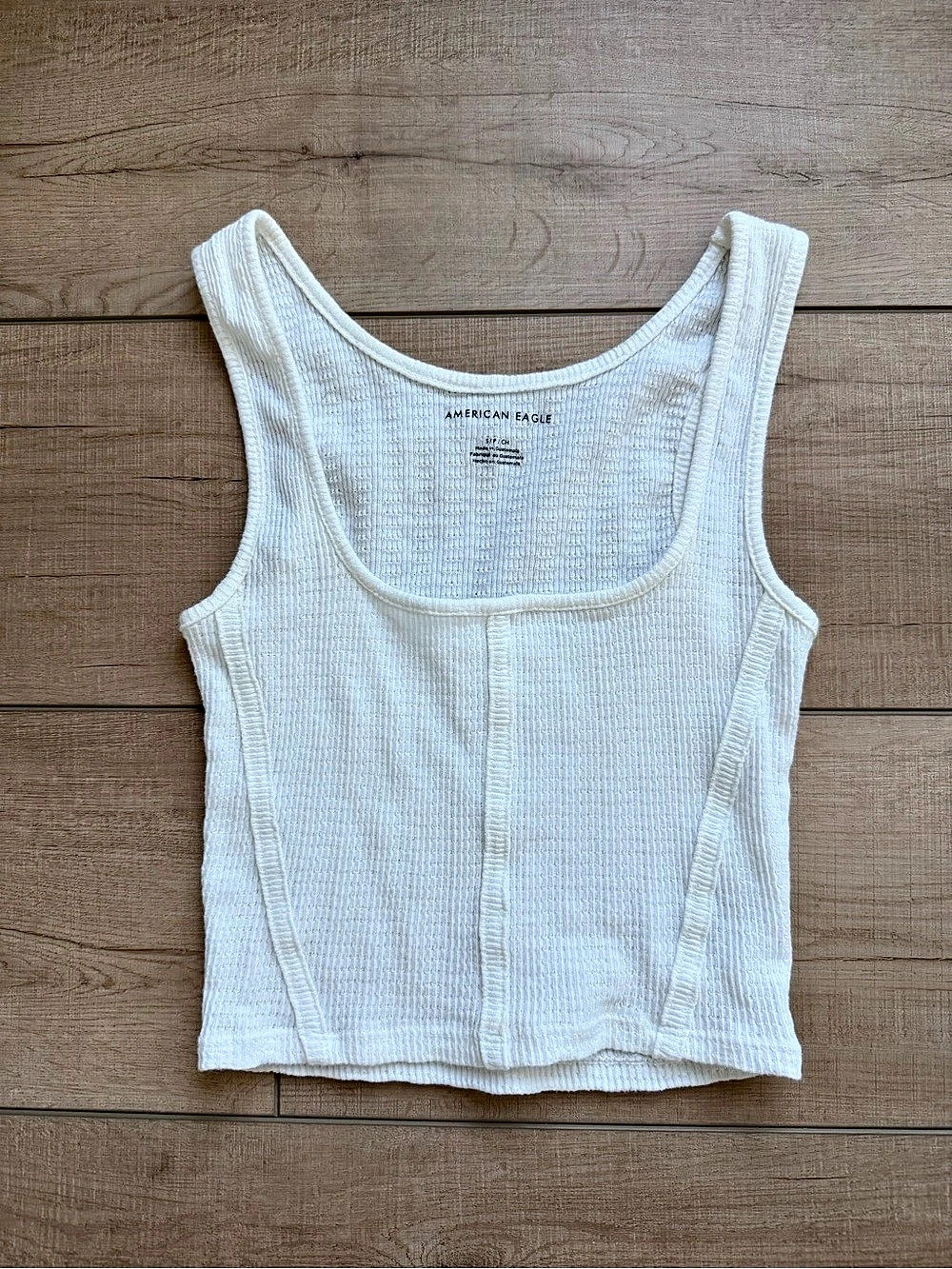 American Eagle Ribbed Tank Top in White Small Like New